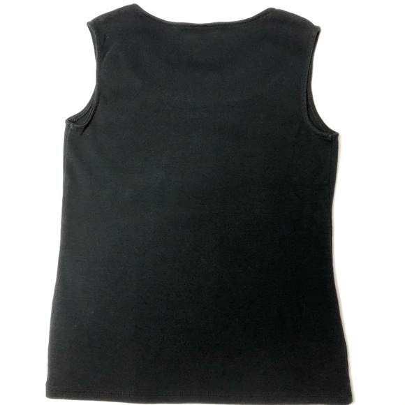 Rafaella Petite XS Black Tank with Gold Chain Neckline Detail - Picture 10 of 10